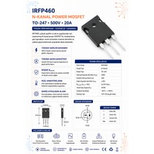 IRFP460 N Kanal Power Mosfet TO-247 - 500V 20A