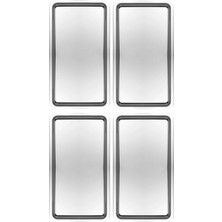 Kittiwake Home Life 4 Adet Gümüş Geniş Dikdörtgen Metal Sunum Tepsisi 18X33 cm – Paslanmaz Çelik Düz Çay Kahve Tatlı Ikram Tepsisi Seti