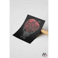 Modiwa Design Death Note Elma Anime Poster, Çerçevesiz Yüksek Kalite Duvar Afişi - Anime Severlere Özel Hediye