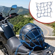 Aesco Kask Esnek Motosiklet Kask ve Bagaj Filesi – Kask Sabitleyici Plastik Kancalı Taşıma Ağı 35X35 cm