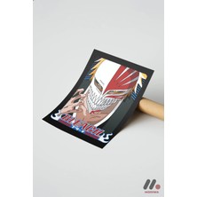 Modiwa Design Bleach Ichigo Maske Anime Poster, Çerçevesiz Yüksek Kalite Duvar Afişi - Anime Severlere Özel Hediye