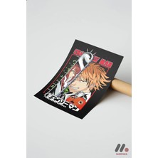 Modiwa Design Chainsaw Man Denji Anime Poster, Çerçevesiz Yüksek Kalite Duvar Afişi - Anime Severlere Özel Hediye