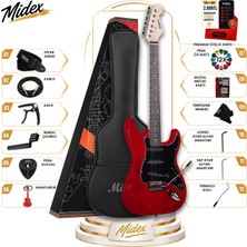 Midex RPH-30RD Profesyonel Elektro Gitar (Çanta Askı Capo Tuner Pena Kablo Yedek Tel)
