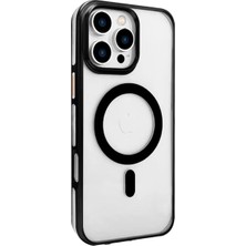 Aesco Joko Apple Iphone 16 Pro Gleam Pc Sert Magsafe Kılıf - Şeffaf-Siyah