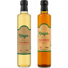 Raya Organik Organik Elma Sirkesi ve Alıç Sirkesi – 500 ml x 2 (Set)