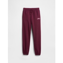 Gap Kız Çocuk Bordo Relaxed Gap Logo Jogger Eşofman Altı