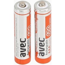 Avec 600 Mah İnce Pil 2'li