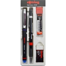 Mey İthalat Rotring Visumax 0.7 Roller 4'lü Set, Mavi, Versatil Kalem, Roller Kalem, Silgi ve Kalem Ucu
