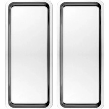 Kittiwake Home Life 2 Adet Gümüş Dar Dikdörtgen Metal Sunum Tepsisi 33X13 cm – Paslanmaz Çelik Düz Çay Kahve Tatlı Servis Tepsisi Seti