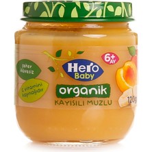 Hero Baby Organik Kayısılı Muzlu Kavanoz Mama 120 gr (4 Adet)