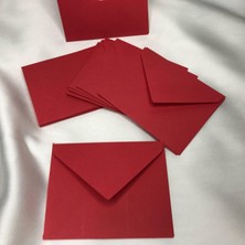 Mey İthalat Kırmızı Zarf Küçük Mesaj Zarfı Red Envelope 7x9 cm - 10 Adet