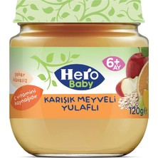 Hero Baby Karışık Meyveli Yulaflı Kavanoz Mama 120 gr (3 Adet)