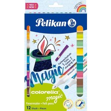 Mey İthalat Pelikan Colorella Magic 411 Keçeli Kalem, 12LI Kutu