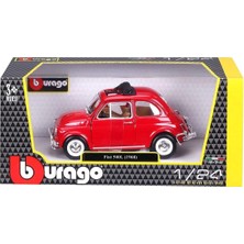 22099 Burago Fiat 500L 168 Kırmızı 1:24 -Sunman