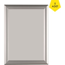 Tilki Dünyası Opti Frame A4 Alüminyum Çerçeve 25 mm Gönye Köşe 5'li Paket Set - Önden Açılır Ilan ve Sertifika Çerçevesi