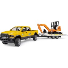 Bruder Ram 2500 Römorklu Pickup ve Mini Ekskavatör 02546