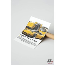 Modiwa Design Mazda RX-7 FD3S JDM Poster, Çerçevesiz Yüksek Kalite Duvar Afişi - Oto Severlere Özel Hediye