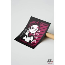 Modiwa Design Demon Slayer Tanjiro Anime Poster, Çerçevesiz Yüksek Kalite Duvar Afişi - Anime Severlere Özel Hediy