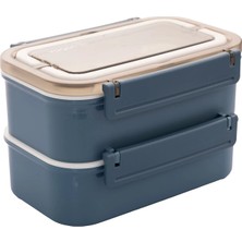 Vagonlife Paslanmaz Çelik 1600ML Lunch Box -Mavi