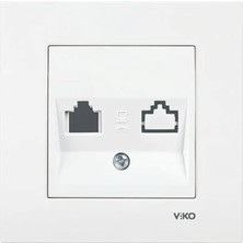 Viko Karre Ikili Data Prizi Jaksız Beyaz (Çerçeve DAHILDIR)(90967062)