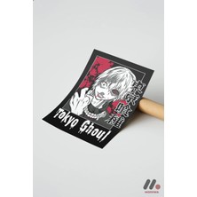 Modiwa Design Tokyo Ghoul Kaneki Poster, Çerçevesiz Yüksek Kalite Duvar Afişi - Anime Severlere Özel Hediye