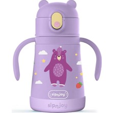SipnJoy - Sippypals Çocuk Su Termosu | 360 ml - Mor (4 Adet)