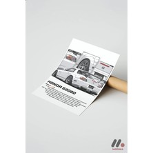 Modiwa Design Honda S2000 Beyaz JDM Poster, Çerçevesiz Yüksek Kalite Duvar Afişi - Oto Severlere Özel Hediye