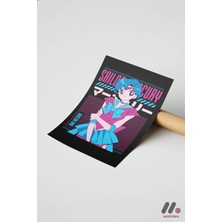 Modiwa Design Sailor Moon Mercury Poster, Çerçevesiz Yüksek Kalite Duvar Afişi - Anime Severlere Özel Hediye