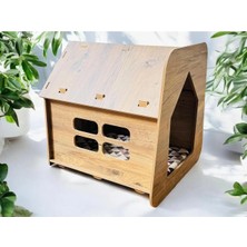 ED PET DİZAYN GLOBAL MARKETİNG Caramel 30*50 Kedi Köpek Evi Yıkanabilir Kumaş Minderi ile Beraber