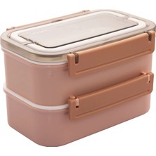 Vagonlife Paslanmaz Çelik 1600ML Lunch Box Pembe (4 Adet)