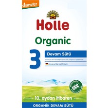 Holle 3 Organik Devam Sütü 600 gr 1+ Yaş (2 Adet)