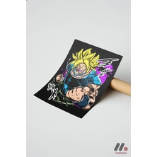 Modiwa Design Dragon Ball Füzyon Savaşçı Poster, Çerçevesiz Yüksek Kalite Duvar Afişi - Anime Severlere Özel Hediy