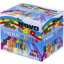 Nova Color Renkli Tebeşir Tozsuz 100'lü Kutu