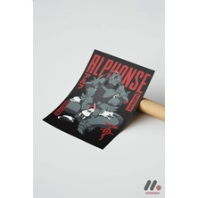 Modiwa Design Fullmetal Alchemist Alphonse Poster, Çerçevesiz Yüksek Kalite Duvar Afişi - Anime Severlere Özel Hed