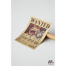 Modiwa Design One Piece Eustass Kid Wanted Poster, Çerçevesiz Yüksek Kalite Duvar Afişi - Anime Severlere Özel Hed