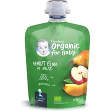 Gerber Organik Armutlu Elmalı Muzlu Meyve Püresi 90 gr (2 Adet)