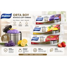 Polmix Kokulu Orta Boy Çöp Poşeti 7 Rulo  (70 Adet)