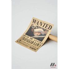 Modiwa Design One Piece Trafalgar Law Wanted Poster, Çerçevesiz Yüksek Kalite Duvar Afişi - Anime Severlere Özel H