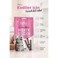 Reflex Plus Meaty Sticks Hindi Etli Çubuk Yavru Kedi Ödül Maması 3x3 g