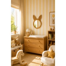 Naturel Home Tavşan Bambu Ayna - Bohem, Iskandinav, Modern, Rattan
