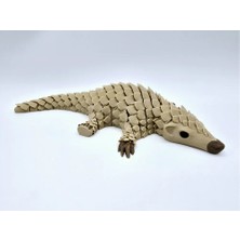 Genç 3D Hareketli Pangolin Oyuncak Figür | Kıvrılan Pullu Flexi Pangolin | Eklemli Stres Oyuncağı