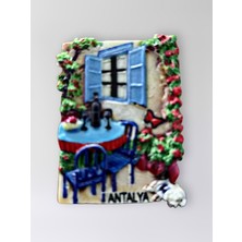 Mundy Antalya Polyester Kabartmalı Magnet 5 x 6,5 cm Dekoratif Hediyelik Buzdolabı Süsü (KOD:1689)
