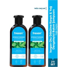 Tresan Isırgan Otu Dökülme Karşıtı & Yağ Dengeleyici Bakım Şampuanı – Yağlı Saçlar 300 ml x 2 Adet