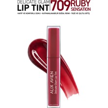 Alix Avien Kalıcı & Suya Dayanıklı Dudak Parlatıcı Tint - Delicate Glam Lip Tint 709 Ruby Sensation