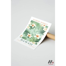 Modiwa Design Flower Market Hawaii Posteri, Çerçevesiz Yüksek Kalite Duvar Afişi - Ev Dekorasyonu