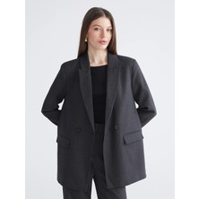 Lc Waikiki Yeni Sezon Kruvaze Yaka Çizgili Kadın Blazer Ceket