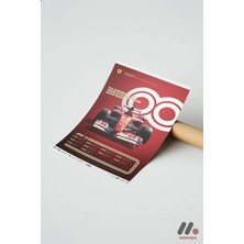 Modiwa Design Formula 1 Şampiyonları 2000-2009, Çerçevesiz Yüksek Kalite Duvar Afişi - Oto Severlere Özel Hediye