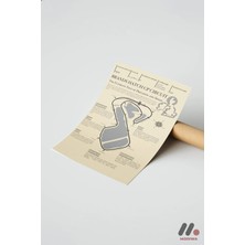Modiwa Design Brands Hatch Pist Haritası İngiltere, Çerçevesiz Yüksek Kalite Duvar Afişi - Oto Severlere Özel Hedi