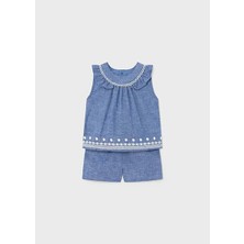 Mayoral Kız Bebek Mavi Bermuda Takım 01298