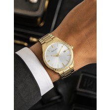 Ferrucci Gold Renk Takvimli Çelik Kordon Klasik Model Erkek Kol Saati